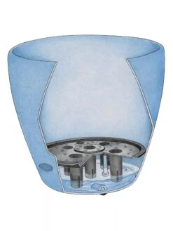 Viva Round Self-Watering Rolling Planter, 17.25” Diameter -Garden Supplies Shop 39325 002