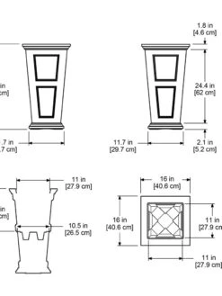 Fairfield Self-Watering Tall Patio Planters, 28” 17 Fairfield Self-Watering Tall Patio Planters, 28” -Garden Supplies Shop 39342 15V tif