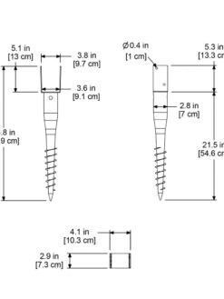 No-Dig Ground Screw For Mailpost -Garden Supplies Shop 8587086 02V tif