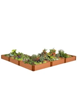 L-Shaped Composite Raised Bed, 12'x12' With 1" Boards -Garden Supplies Shop 8588254 04v