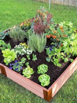 Classic Sienna Composite Raised Bed, 11" High With 2" Board -Garden Supplies Shop 8588280 05V tif