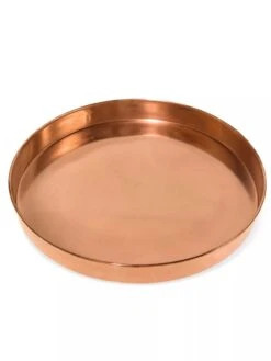 Large Round Copper Plant Tray, 14" -Garden Supplies Shop 8593531 1173 tif