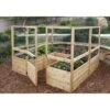 Garden In A Box Cedar Raised Bed With Deer Fence, 8' X 8' -Garden Supplies Shop 8595875 01V raised cedar garden bed with deer fence 8 x 8 3 4
