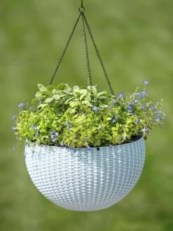 Weave Self-Watering Hanging Basket, 14" -Garden Supplies Shop 8596490 10307 tif
