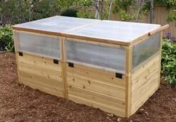 Garden In A Box Cedar Raised Bed With Greenhouse, 3' X 6' -Garden Supplies Shop 8597082 04V tif