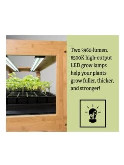 Low Bamboo LED Grow Light Garden -Garden Supplies Shop 8597720 2