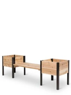Elevated Cedar Planter Bench Kit, Natural, 90" -Garden Supplies Shop 8597992 10053 tif