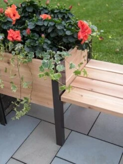 Elevated Cedar Planter Bench Kit, Natural, 90" -Garden Supplies Shop 8597992 9645 tif
