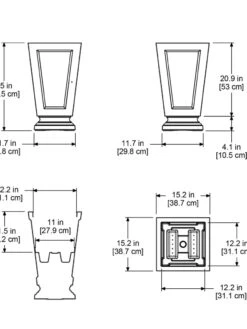 Kensington Self-Watering Tall Patio Planter, 25" -Garden Supplies Shop 8598549 07V tif