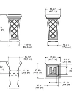 Carolina Self-Watering Tall Planter, 28" 13 Carolina Self-Watering Tall Planter, 28" -Garden Supplies Shop 8598645 11V tif
