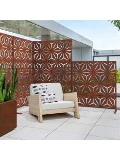 Veradek 2-Panel Privacy Screen Set, Star -Garden Supplies Shop 8599214 05v