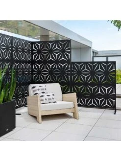Veradek 2-Panel Privacy Screen Set, Star -Garden Supplies Shop 8599214 09v