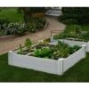 Raised Garden Bed With Grow Grid, 4' X 4' 2 Raised Garden Bed With Grow Grid, 4' X 4' -Garden Supplies Shop 8599291 01V vita raised garden bed with grow grid 4 ft by 4 ft white