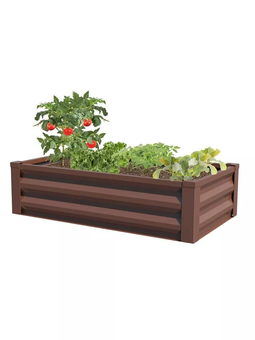 Powder-Coated Metal Raised Garden Bed, 24" X 48" 4 Powder-Coated Metal Raised Garden Bed, 24" X 48" - Image 2