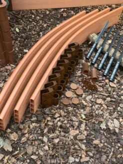 Curved Composite Landscape Edging Kit With 1" Boards -Garden Supplies Shop 8599404 05V tif