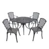 Crosley Sedona Five-Piece Outdoor Dining Set With High Back Armchairs -Garden Supplies Shop 8599665 02v crosley sedona five piece outdoor dining set with high back arm chairs 42 inch black