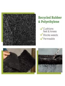 Recycled Rubber Mulch Edging, 12’ X 6” 8 Recycled Rubber Mulch Edging, 12’ X 6” -Garden Supplies Shop 8599854 material GSC
