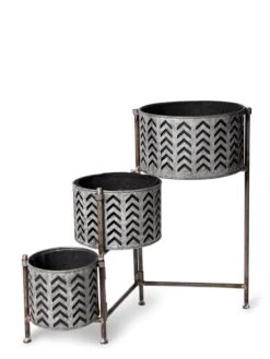 Galvanized Grow Bag Triple Planters With Stand -Garden Supplies Shop 8609180 4812 tif