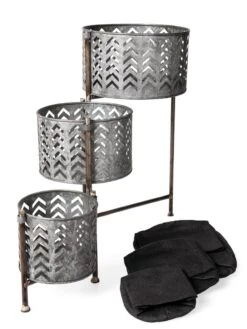 Galvanized Grow Bag Triple Planters With Stand -Garden Supplies Shop 8609180 4817 tif