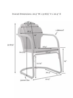 Crosley Tulip Chair Set, Set Of 2 -Garden Supplies Shop 8609287 46V jpg