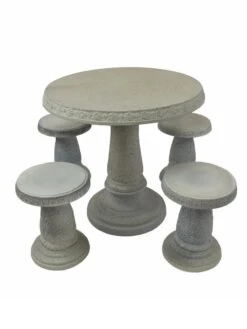 Patio Set, Round Table & 4 Stools -Garden Supplies Shop 8610576 05v 1