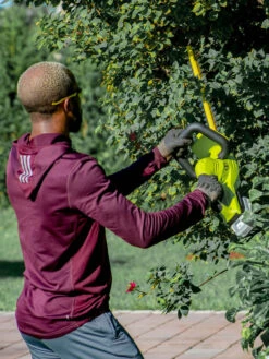 Sun Joe 24V-HT22-LTE 24-Volt ION+ Cordless Hedge Trimmer Kit | 22-Inch | W/ 2.0-Ah Battery And Charger -Garden Supplies Shop 8610657 07v