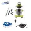 Sun Joe 24V-WDV6000 24-Volt ION+ Cordless Portable Stainless Steel Wet/Dry Vacuum Kit | 5.3 Gal | W/ 4.0-Ah Battery And Charger -Garden Supplies Shop 8610658 01v sun joe cordless wet dry vacuum kit
