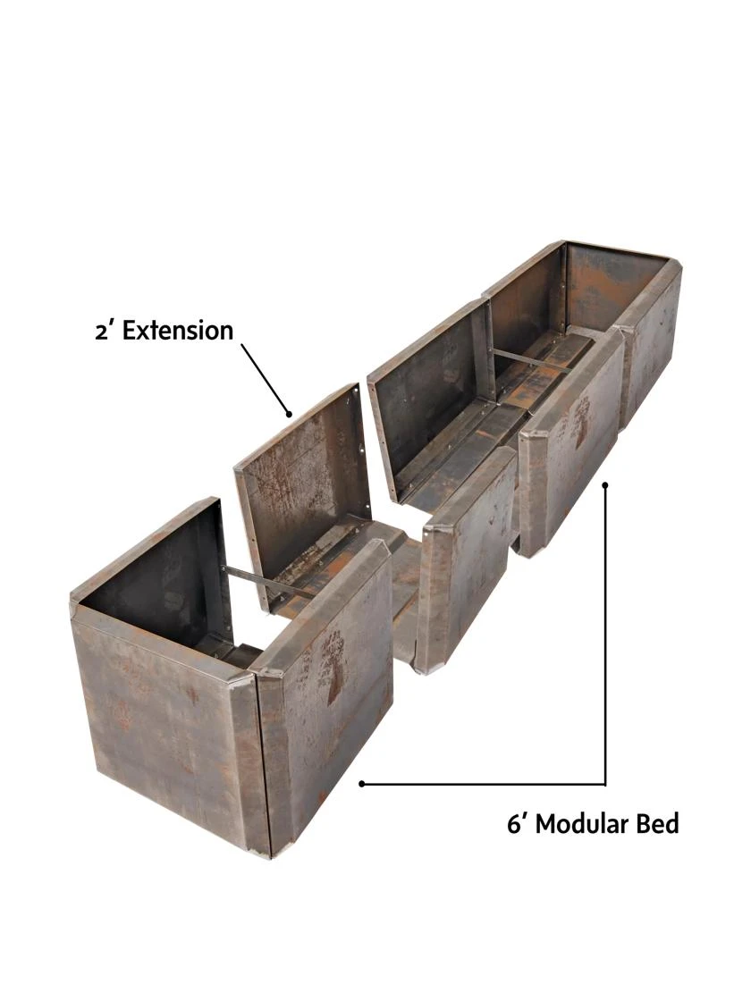 Corten Steel Modular Raised Bed, 2' Extension 5 Corten Steel Modular Raised Bed, 2' Extension - Image 3