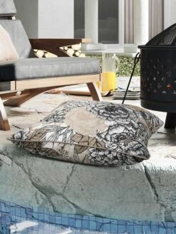 Outdoor Decor™ Floor Pillows, 24" X 24" -Garden Supplies Shop 8611118 111v trta outdoor floor deco pillow 24x24 tribal taupe