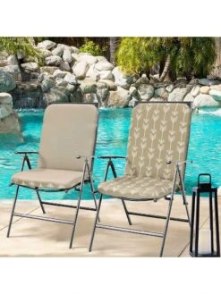 Outdoor Decor™ Seat Pad High Back Cushions, 20" X 45" -Garden Supplies Shop 8611125 110v trta outdoor seat pad high back cushions 20x45 tribal taupe