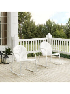 Crosley Griffith 2-piece Outdoor Rocking Chair Set -Garden Supplies Shop 8611577 wt 40v