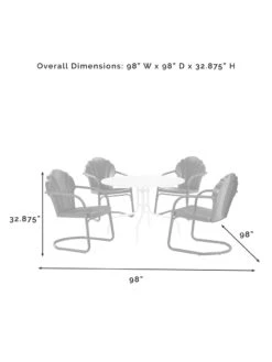 Crosley Tulip 5-piece Outdoor Dining Set -Garden Supplies Shop 8611578 07v
