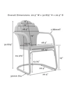 Crosley Tulip 5-piece Outdoor Dining Set -Garden Supplies Shop 8611578 08v