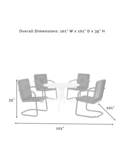 Crosley Bates 5-piece Outdoor Dining Set -Garden Supplies Shop 8611581 07v