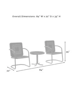 Crosley Bates 3-piece Outdoor Dining Chair Set 23 Crosley Bates 3-piece Outdoor Dining Chair Set -Garden Supplies Shop 8611583 08v