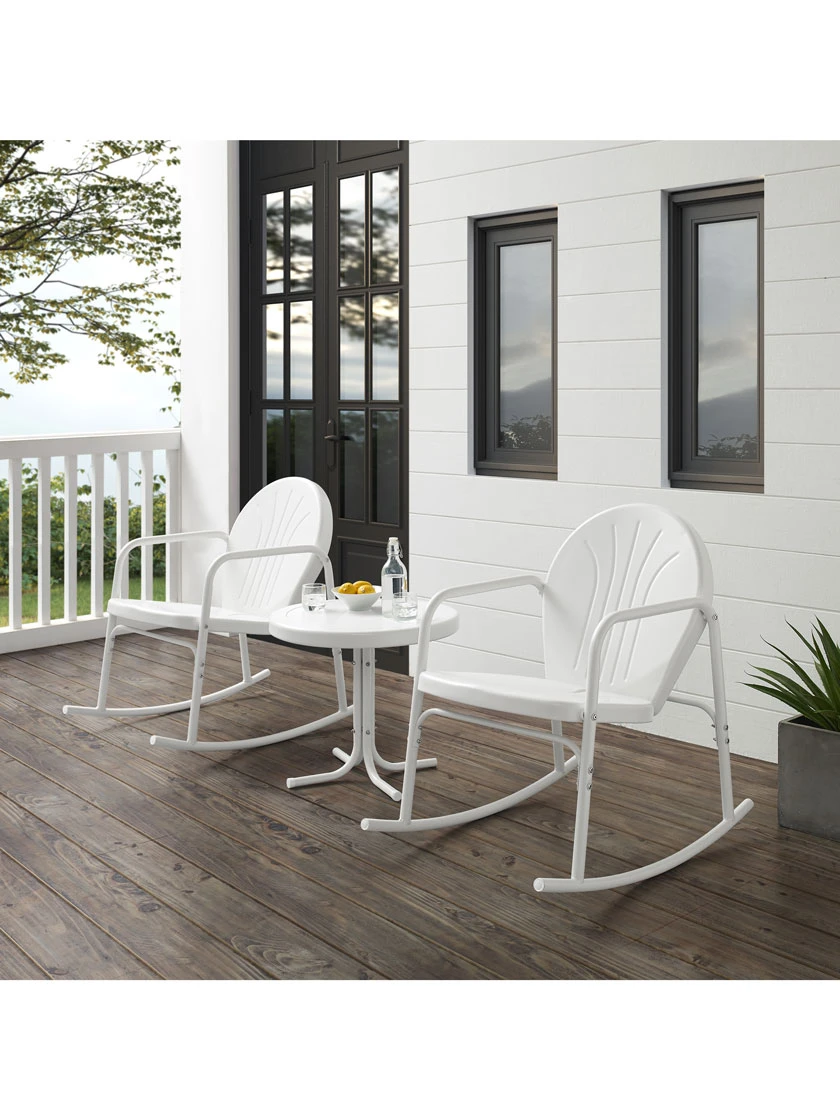 Crosley Griffith 3-piece Outdoor Rocking Chair Set 9 Crosley Griffith 3-piece Outdoor Rocking Chair Set - Image 7