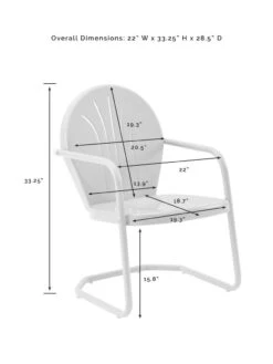 Crosley Griffith 3-piece Outdoor Bistro Set -Garden Supplies Shop 8611589 07v