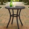 Crosley Palm Harbor Outdoor Wicker Round Side Table -Garden Supplies Shop 8611949 02v