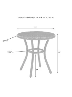 Crosley Palm Harbor Outdoor Wicker Round Side Table -Garden Supplies Shop 8611949 05v