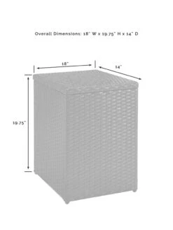 Crosley Palm Harbor Outdoor Wicker Rectangular Side Table -Garden Supplies Shop 8611950 06v