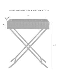 Crosley Palm Harbor Outdoor Wicker Butler Tray -Garden Supplies Shop 8611951 07v