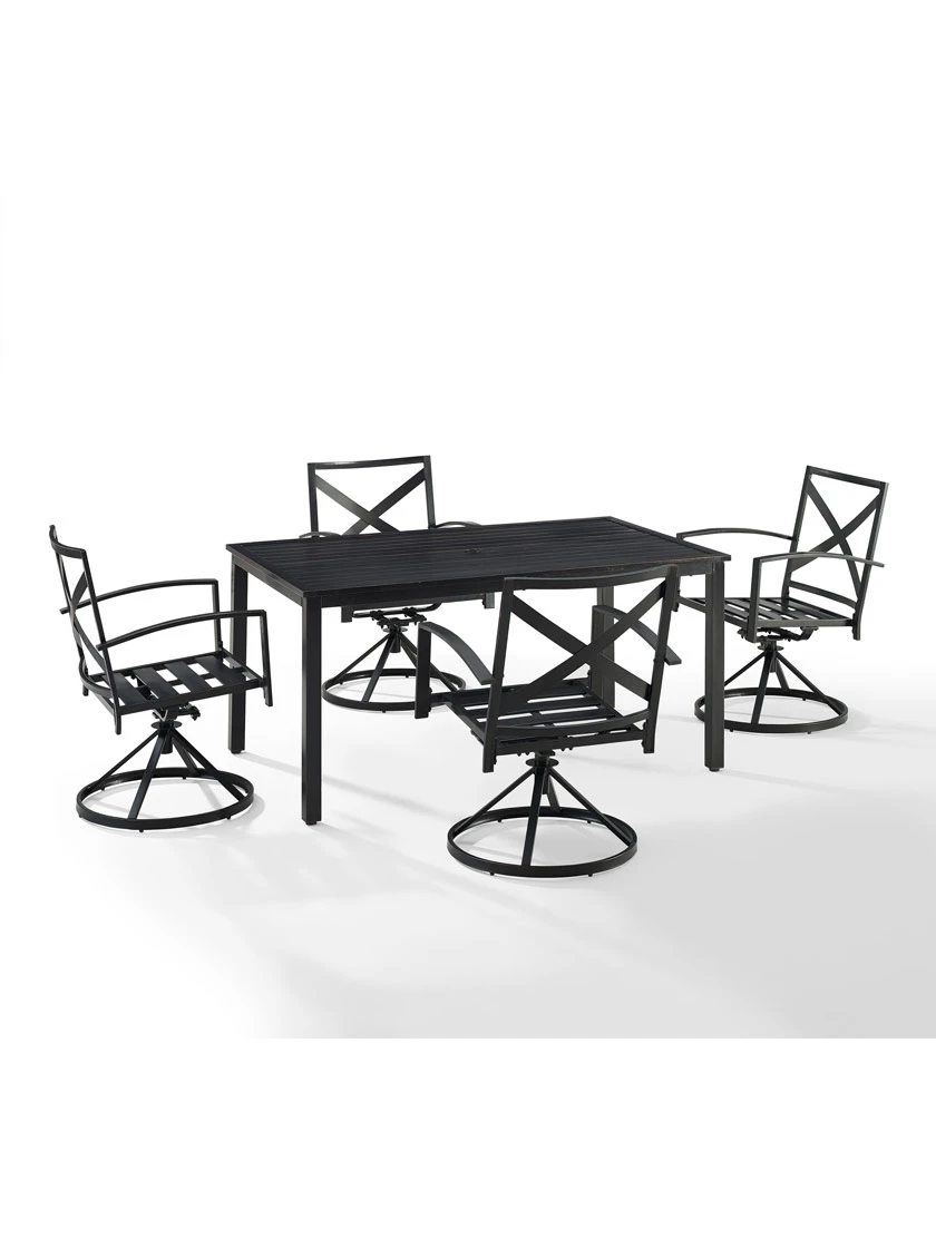 Crosley Kaplan 5Pc Outdoor Dining Set With Swivel Chairs 10 Crosley Kaplan 5Pc Outdoor Dining Set With Swivel Chairs - Image 8
