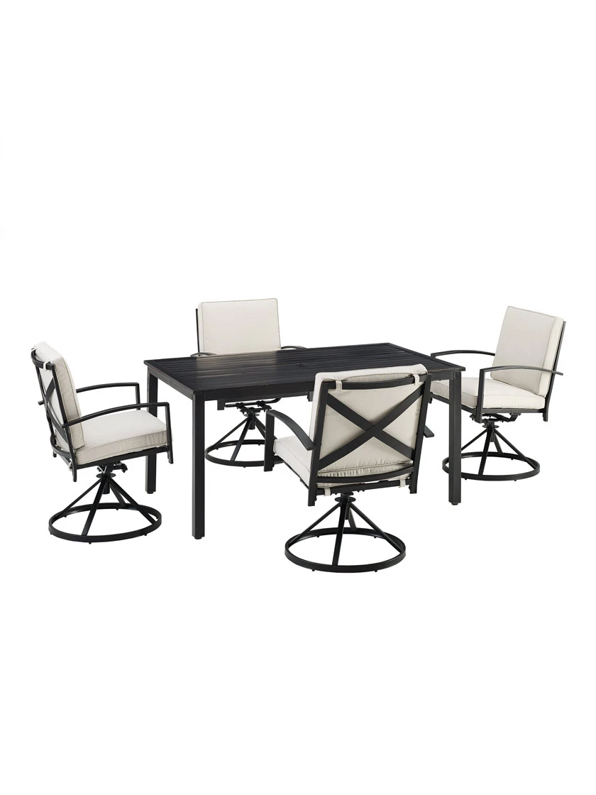 Crosley Kaplan 5Pc Outdoor Dining Set With Swivel Chairs 9 Crosley Kaplan 5Pc Outdoor Dining Set With Swivel Chairs - Image 7