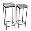Square Nesting Plant Stands With Galvanized Trays, Set Of 2 2 Square Nesting Plant Stands With Galvanized Trays, Set Of 2 -Garden Supplies Shop 8611976 004 tif