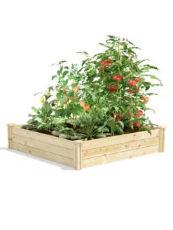 Pine Raised Garden Beds, 4'x4' -Garden Supplies Shop 8612250 02v
