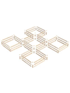 2-Tier Pine Raised Garden Bed, 80 Sqft.12'x12' -Garden Supplies Shop 8612255 01v