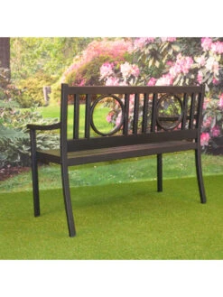 Gramercy Outdoor Metal Bench -Garden Supplies Shop 8612281 01v