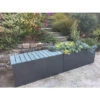 Nice Aluminum Trough Planters With Bench Top, 16"High 1 Nice Aluminum Trough Planters With Bench Top, 16"High -Garden Supplies Shop 8612377 01v 1