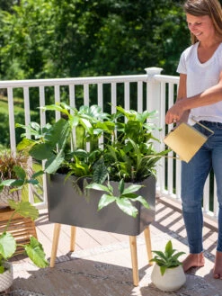 Ava Self-Watering Rectangular Planter -Garden Supplies Shop 8612691 0011