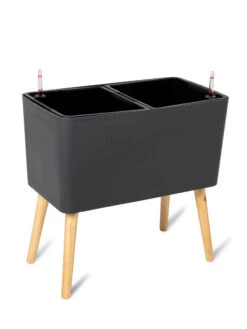 Ava Self-Watering Rectangular Planter -Garden Supplies Shop 8612691 217 ava self watering rectangular planter gray